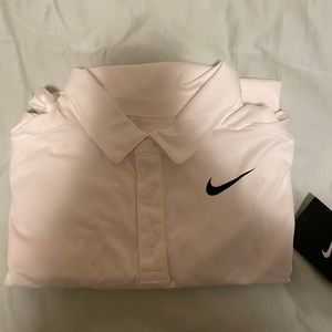 NWT Nike collared white dry fit shirt